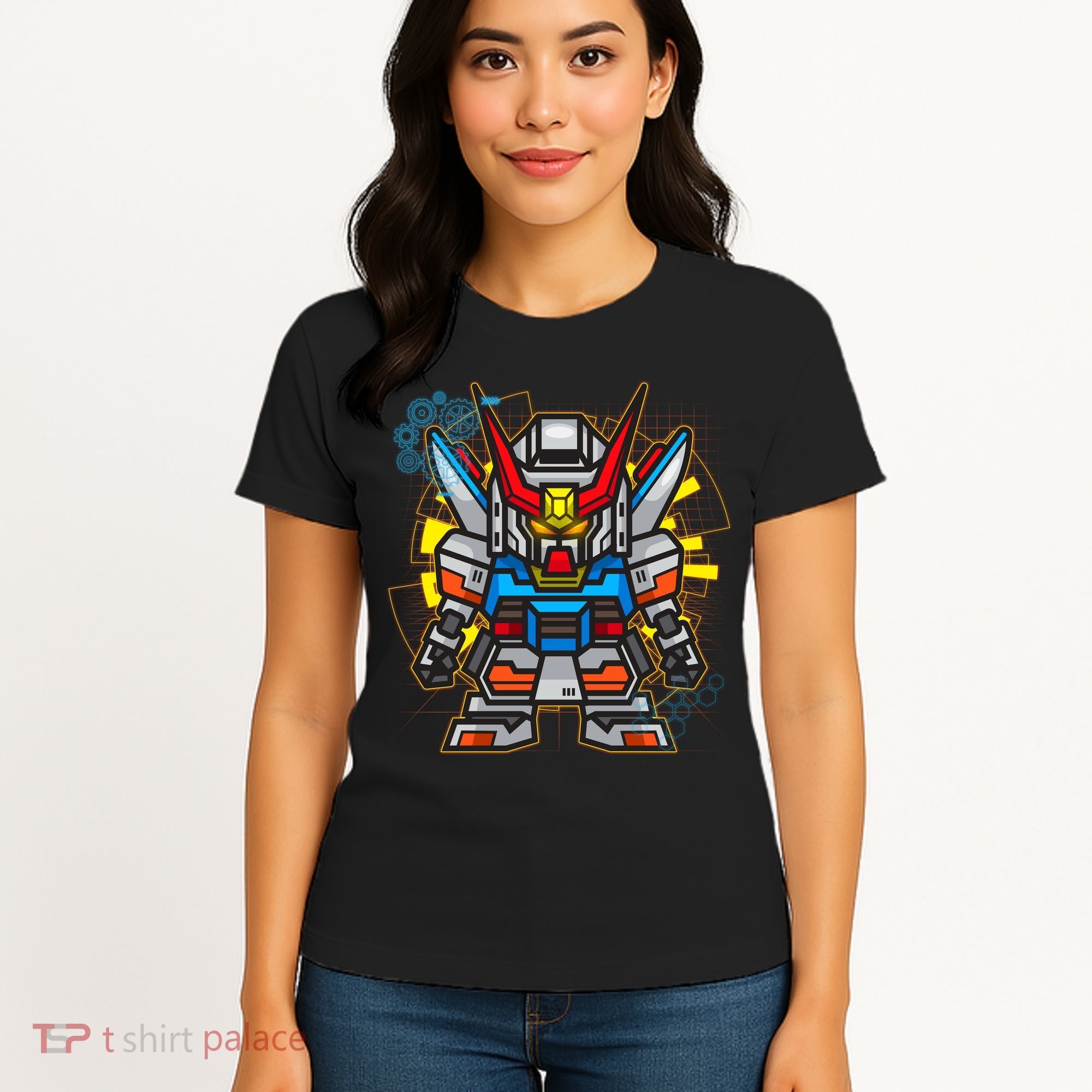 Japanese Anime Fighting Mecha Robot Women's T-Shirt