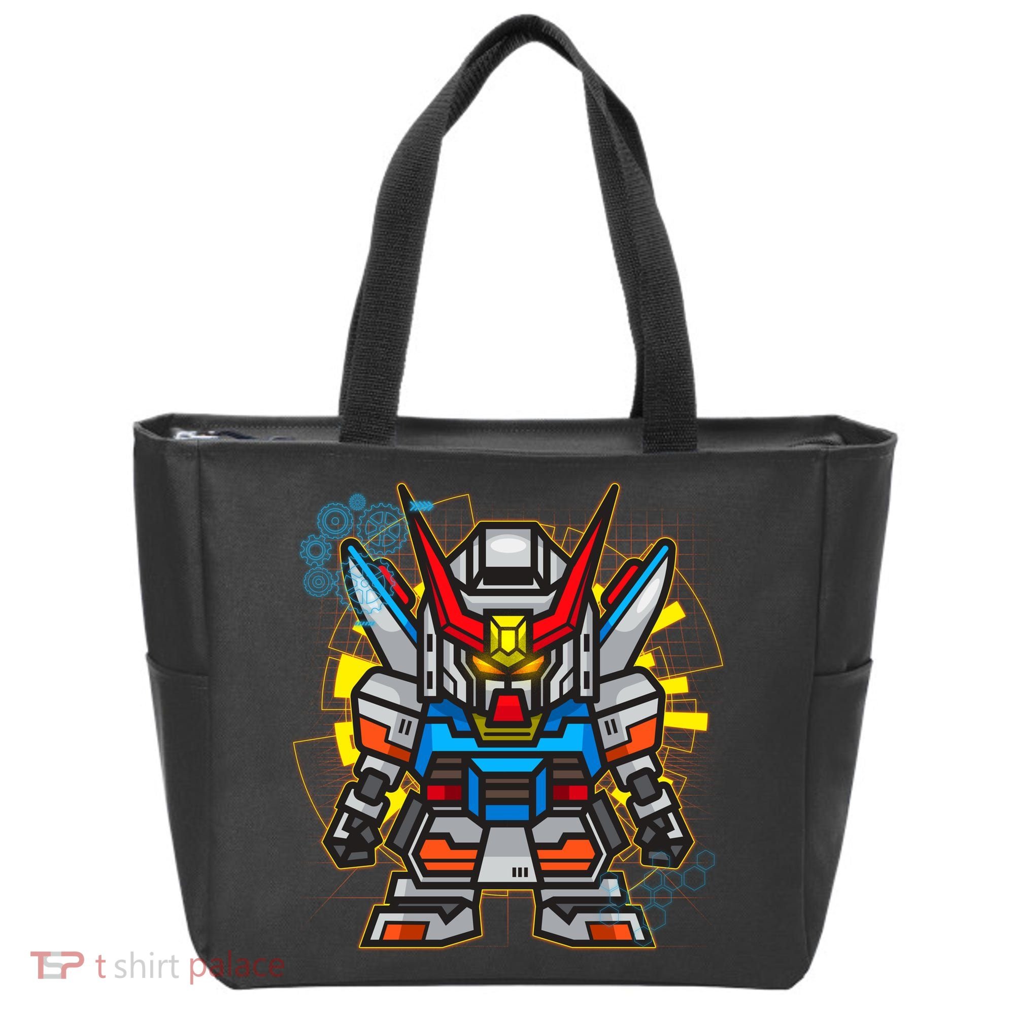 Japanese Anime Fighting Mecha Robot Tote Bag