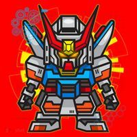 Japanese Anime Fighting Mecha Robot Santa Hat thumb 1