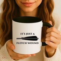Just A Fletch Wound Funny Archers Shirts Traditional Archery Coffee Mug thumb 3