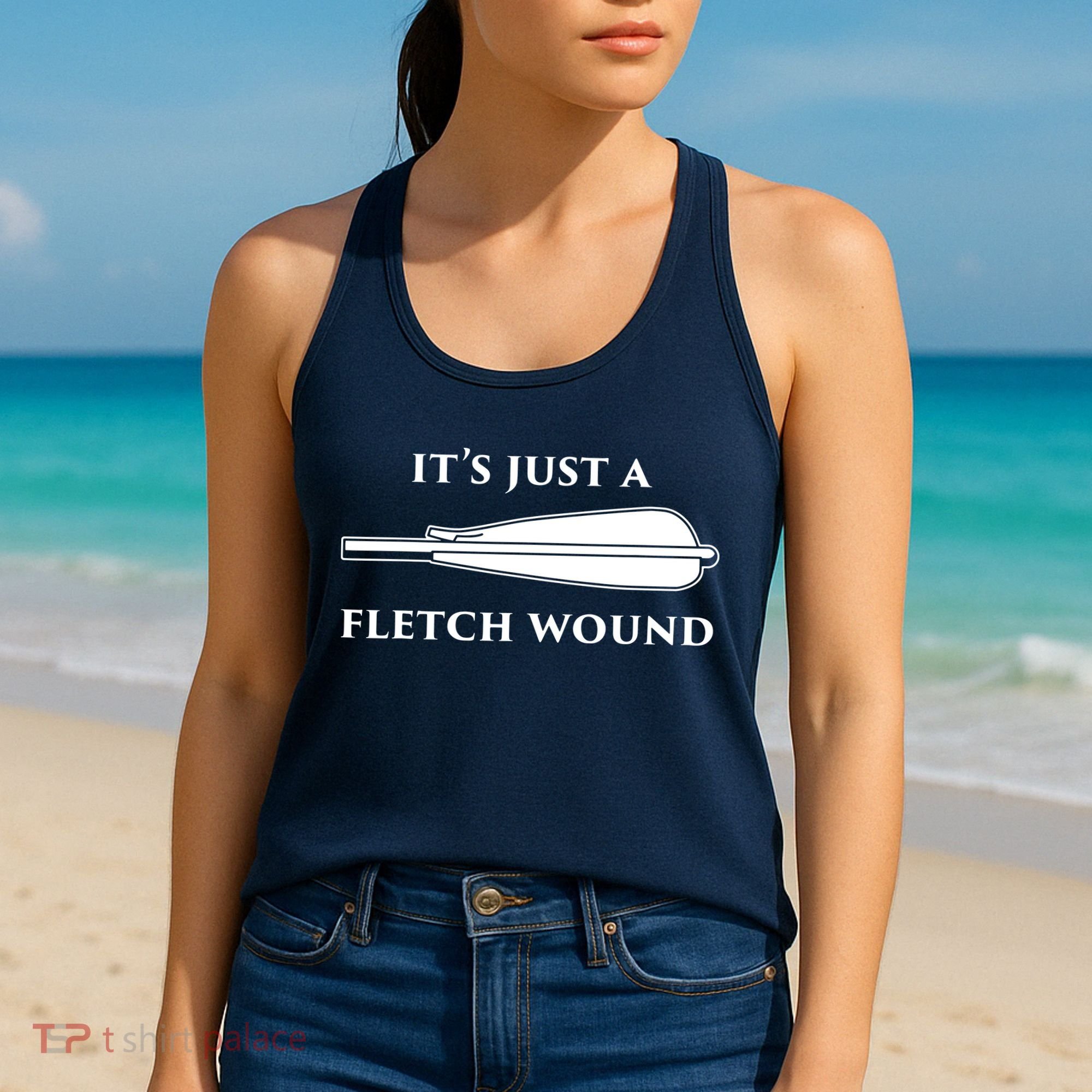 Just A Fletch Wound Funny Archers Shirts Traditional Archery Women's Tank Top