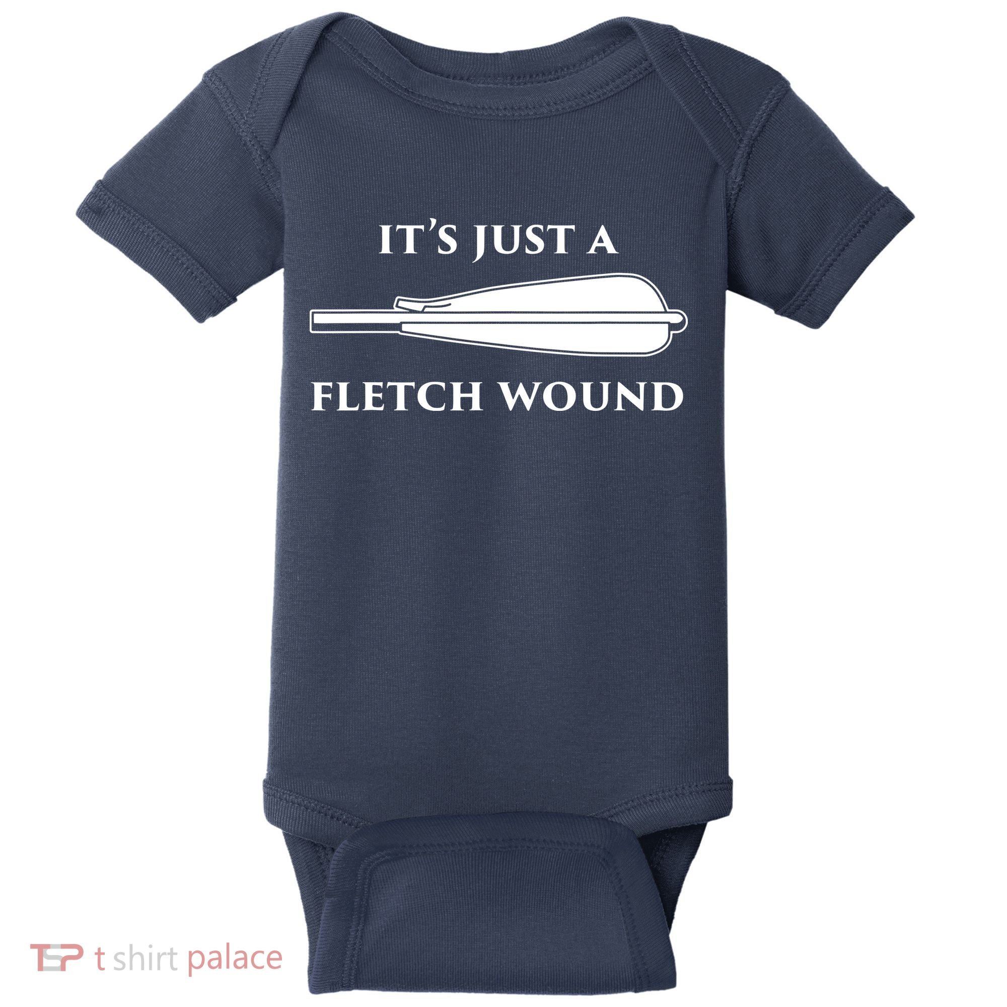 Just A Fletch Wound Funny Archers Shirts Traditional Archery Baby Bodysuit