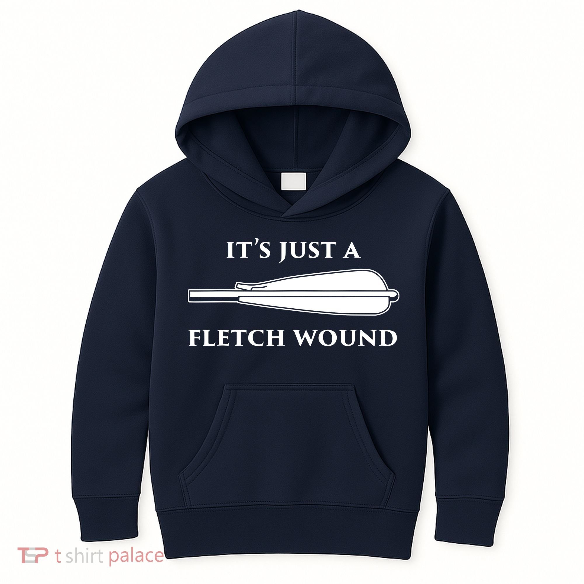Just A Fletch Wound Funny Archers Shirts Traditional Archery Kids Hoodie
