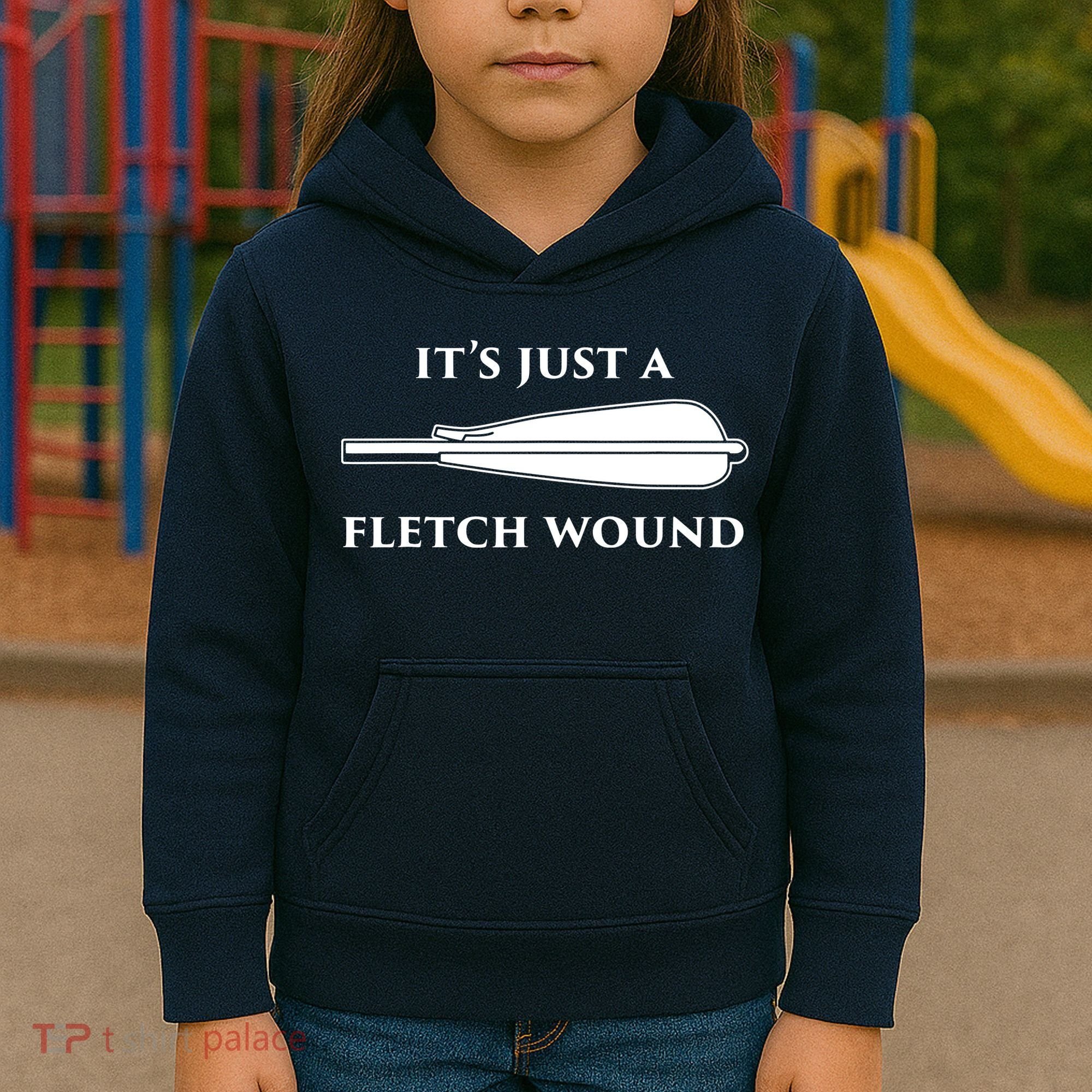 Just A Fletch Wound Funny Archers Shirts Traditional Archery Kids Hoodie