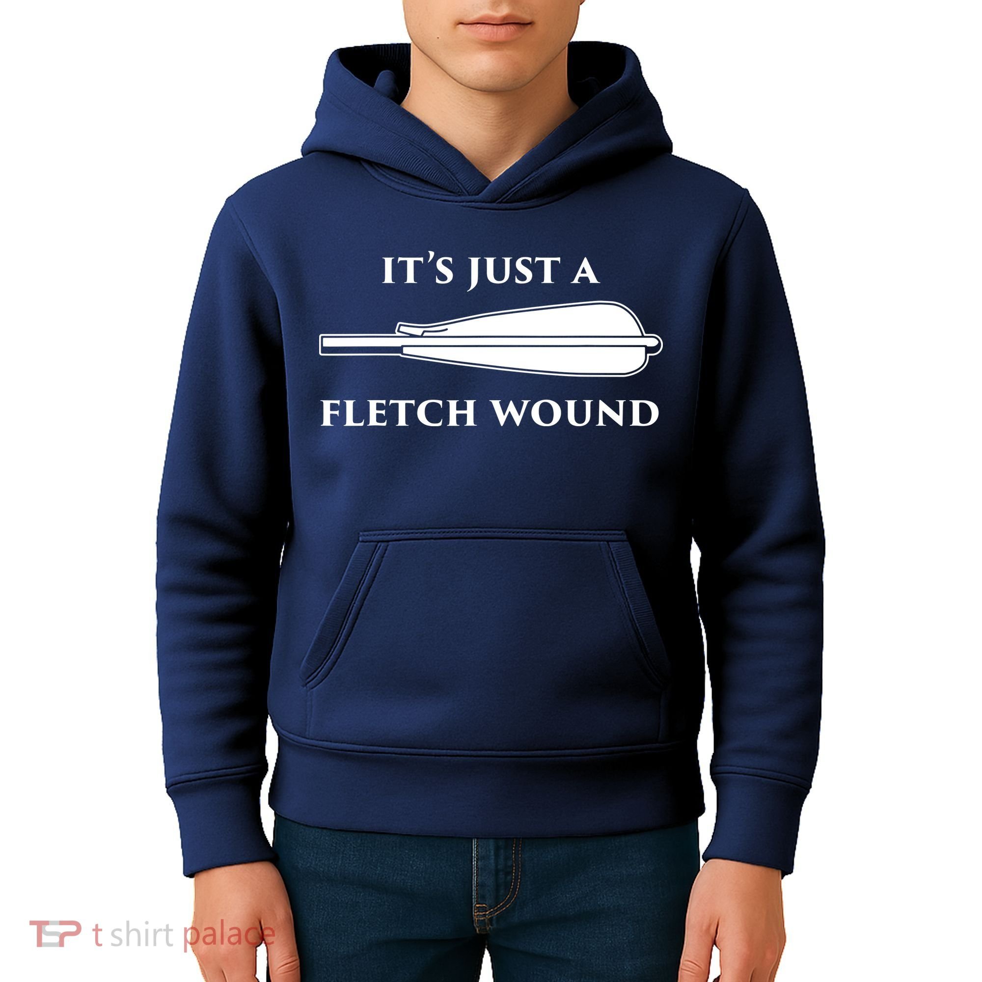 Just A Fletch Wound Funny Archers Shirts Traditional Archery Kids Hoodie