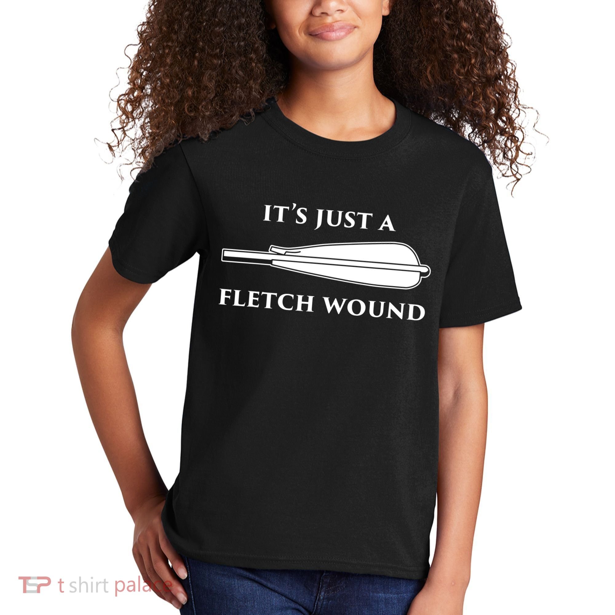 Just A Fletch Wound Funny Archers Shirts Traditional Archery Kids T-Shirt