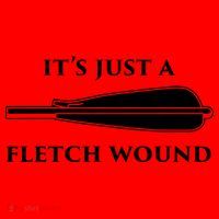 Just A Fletch Wound Funny Archers Shirts Traditional Archery Santa Hat thumb 1