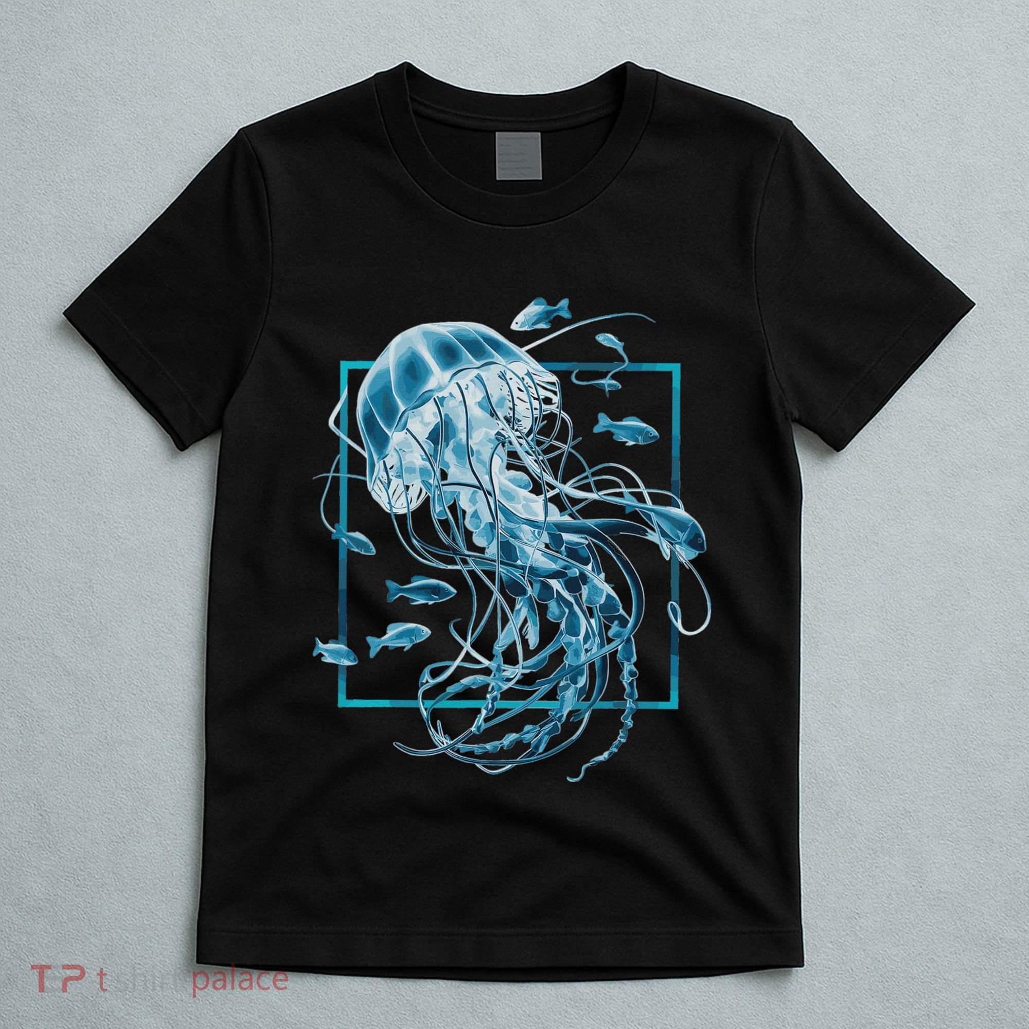 Jellyfish And Fishes In Sea T-Shirt