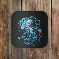 Jellyfish And Fishes In Sea Coaster thumb 0