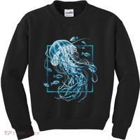 Jellyfish And Fishes In Sea Kids Sweatshirt thumb 0