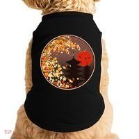 Japanese Autumn Fall Leaves Pagodas Doggie Tank thumb 0