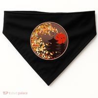 Japanese Autumn Fall Leaves Pagodas USA-Made Doggie Bandana thumb 0