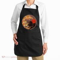 Japanese Autumn Fall Leaves Pagodas Apron thumb 2