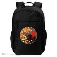 Japanese Autumn Fall Leaves Pagodas Backpack thumb 0