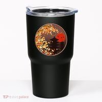 Japanese Autumn Fall Leaves Pagodas Tumbler thumb 0