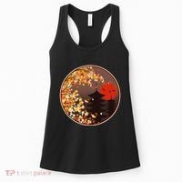 Japanese Autumn Fall Leaves Pagodas Women's Tank Top thumb 0