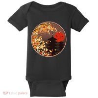 Japanese Autumn Fall Leaves Pagodas Baby Bodysuit thumb 0