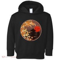 Japanese Autumn Fall Leaves Pagodas Toddler Hoodie thumb 0