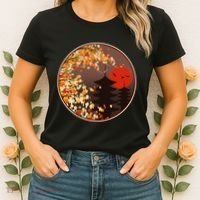Japanese Autumn Fall Leaves Pagodas Women's T-Shirt thumb 2