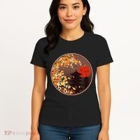 Japanese Autumn Fall Leaves Pagodas Women's T-Shirt thumb 4