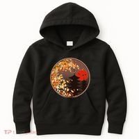 Japanese Autumn Fall Leaves Pagodas Kids Hoodie thumb 0