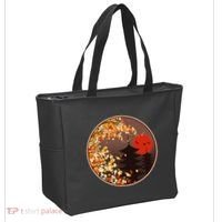 Japanese Autumn Fall Leaves Pagodas Tote Bag thumb 2