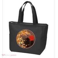 Japanese Autumn Fall Leaves Pagodas Tote Bag thumb 3