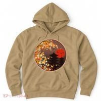Japanese Autumn Fall Leaves Pagodas Hoodie thumb 0