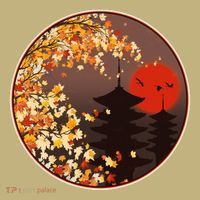 Japanese Autumn Fall Leaves Pagodas Hoodie thumb 7