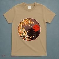 Japanese Autumn Fall Leaves Pagodas T-Shirt thumb 5