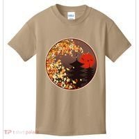 Japanese Autumn Fall Leaves Pagodas Kids T-Shirt thumb 0
