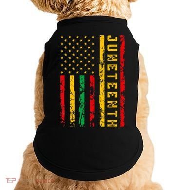 Juneteenth American Flag African Doggie Tank