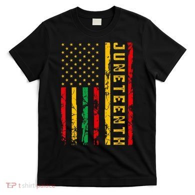 Juneteenth American Flag African T-Shirt