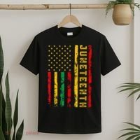 Juneteenth American Flag African T-Shirt thumb 2