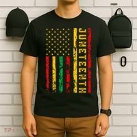 Juneteenth American Flag African T-Shirt thumb 6