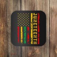 Juneteenth American Flag African Coaster thumb 0