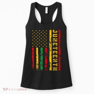 Juneteenth American Flag African Women's Tank Top