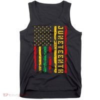 Juneteenth American Flag African Tank Top thumb 0