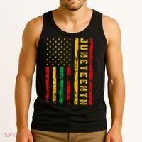 Juneteenth American Flag African Tank Top thumb 3