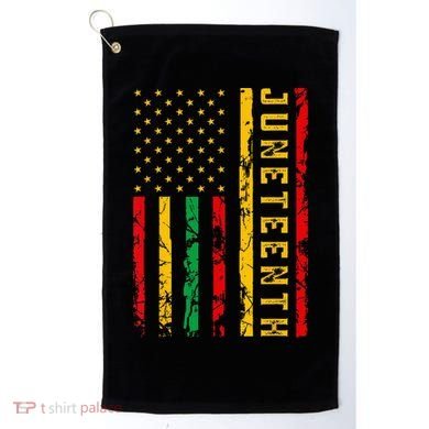 Juneteenth American Flag African Golf Towel