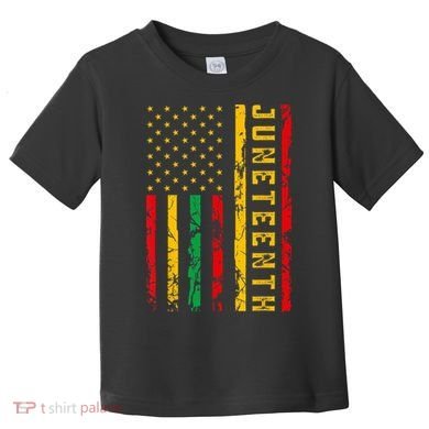 Juneteenth American Flag African Toddler T-Shirt