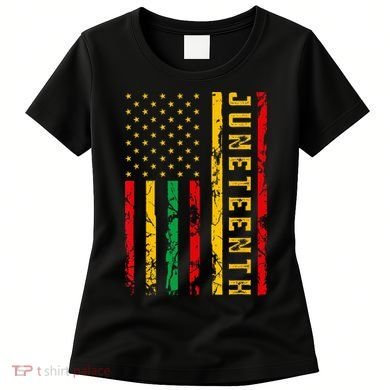 Juneteenth American Flag African Women's T-Shirt