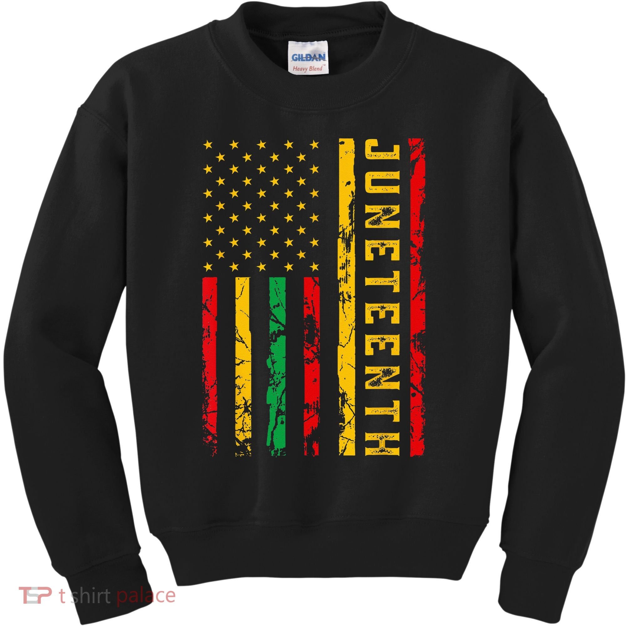 Juneteenth American Flag African Kids Sweatshirt