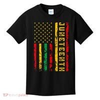 Juneteenth American Flag African Kids T-Shirt thumb 0