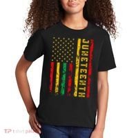 Juneteenth American Flag African Kids T-Shirt thumb 2