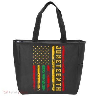 Juneteenth American Flag African Tote Bag