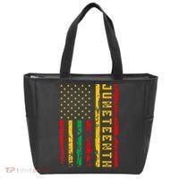Juneteenth American Flag African Tote Bag thumb 0
