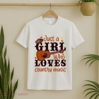 Just A Girl Who Loves Country Music T-Shirt thumb 2