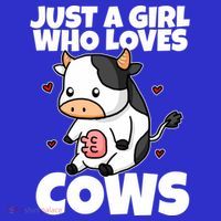 Just A Girl Who Loves Cow Cute Cow Costume Milk Farmer Gift T-Shirt thumb 7