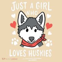 Just A Girl Who Loves Huskies Gift Husky Dog Lover Women's Tank Top thumb 2